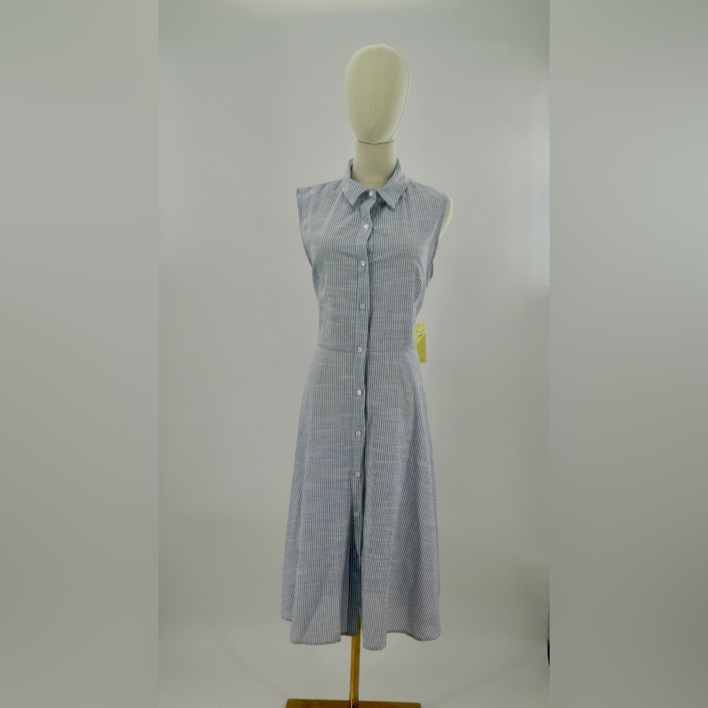 Fit & Flare sleeveless shirt dress